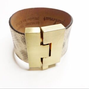 Leighelena | Snakeskin Wide Jigsaw Cuff